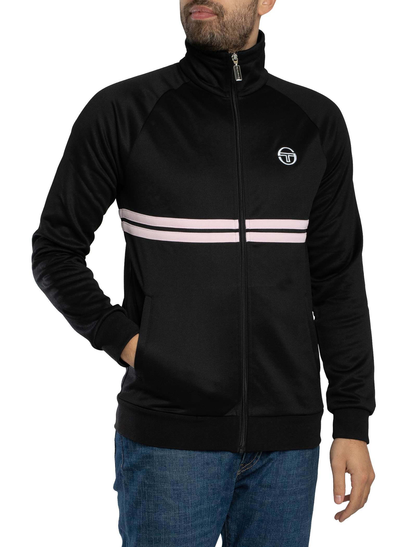 Sergio Tacchini Dallas Track Jacket, Black/Light Lilac - XXL