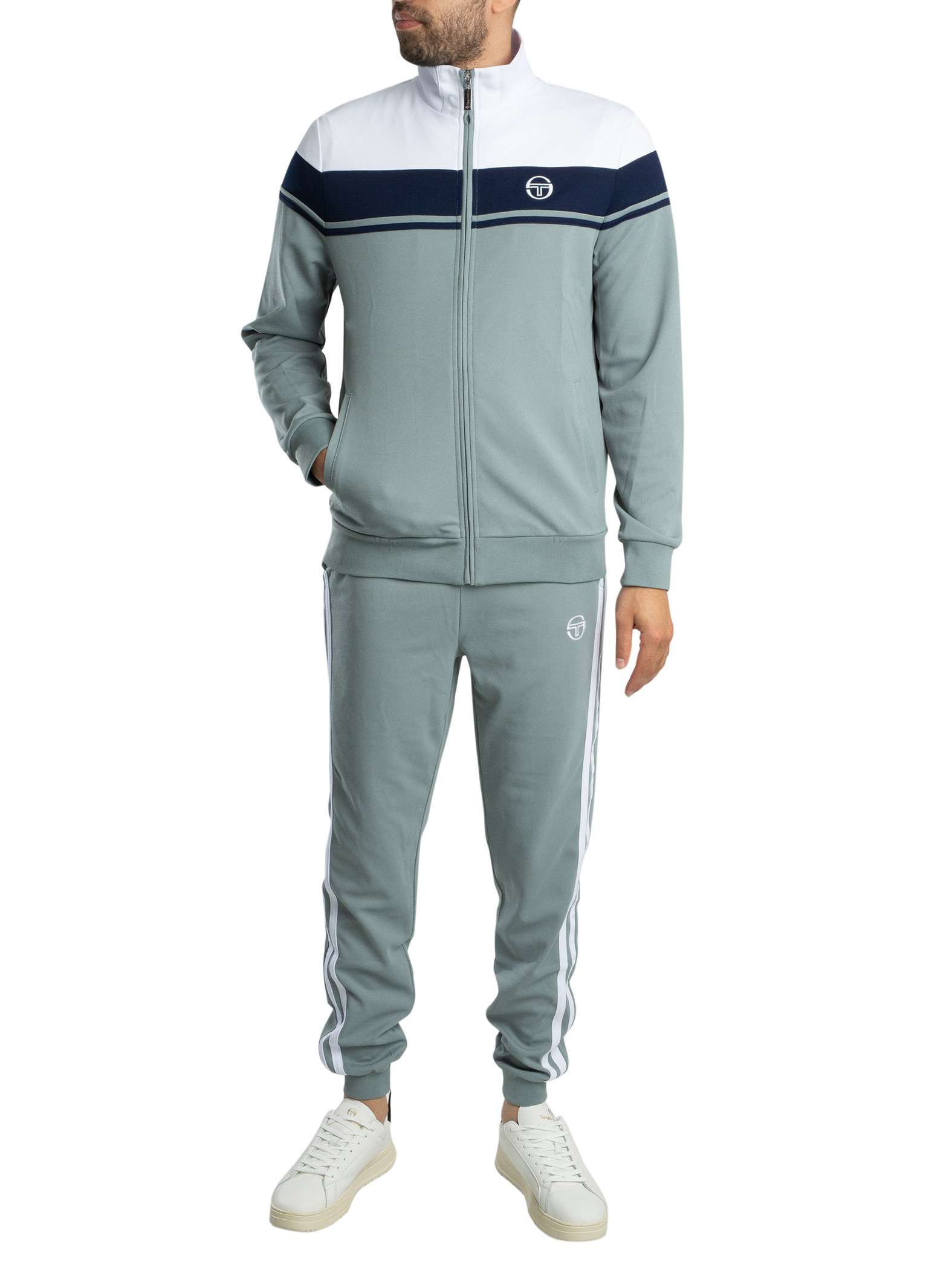 Sergio Tacchini Damarindo Tracksuit, White/Maritime Blue/Lead - XXL